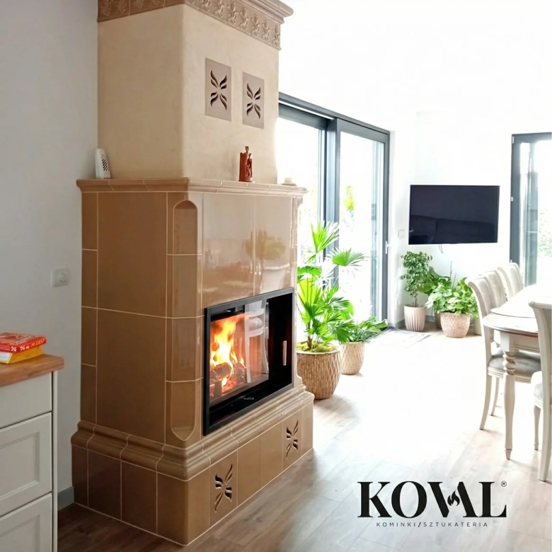 kominek ecru kaflowy wkład kominkowy defro koval kominki  toruń bydgoszcz 2
