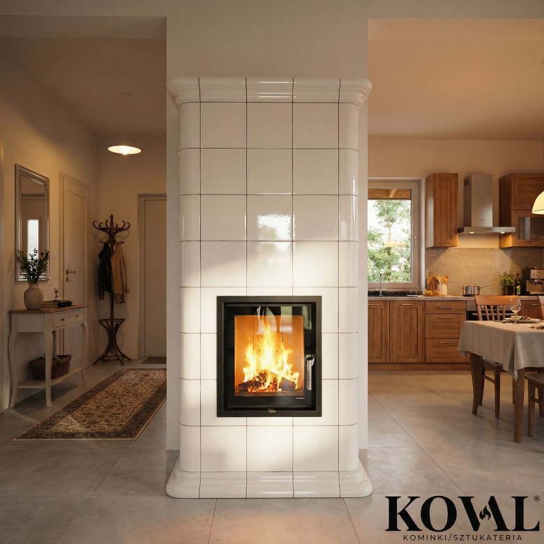 kominek-kaflowy-bialy-centralny-prosty-nowoczesna-kuchnia-salon