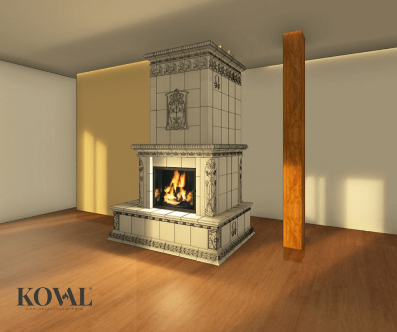 wizualizacja-kominek-kaflowy-klasyczny-styl-artystyczny