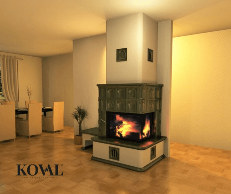 wizualizacja-kominek-kaflowy-klasyczny-zielone-kafle