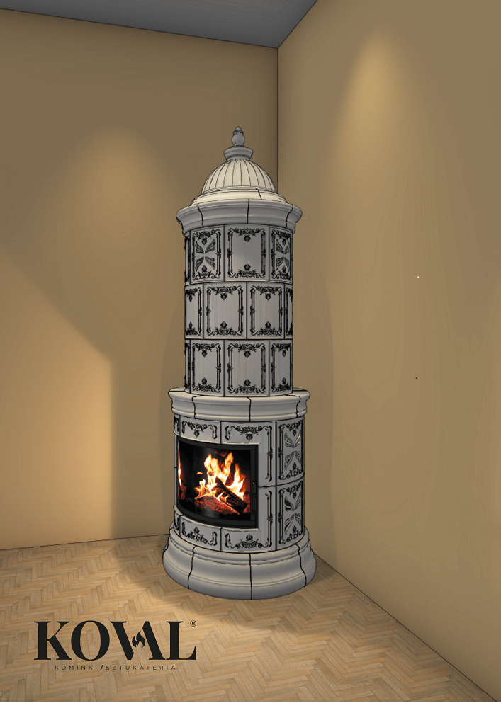 projekt-kominek-kaflowy-okragly-bialy-klasyczny-torun