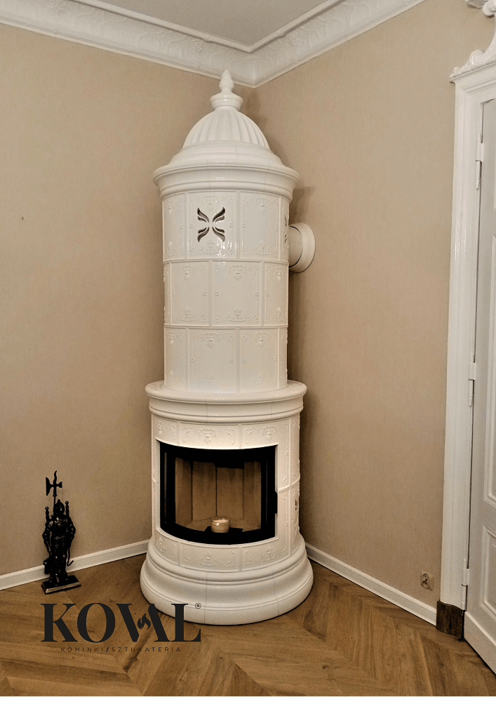 realizacja-bialy-kominek-kaflowy-z-kopula-bydgoszcz