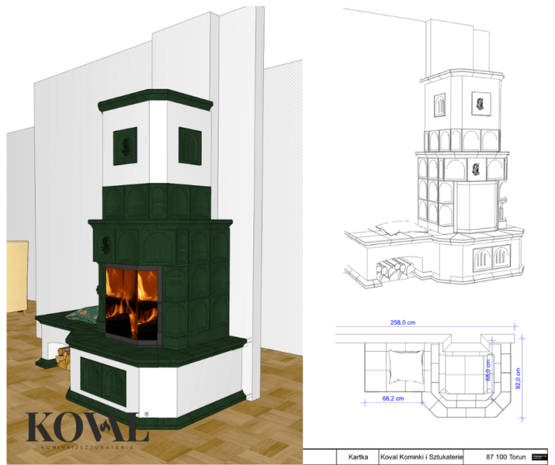 projekt-piec-kaflowy-zielony-z-lawka-torun